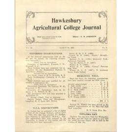 Hawkesbury Agricultural College Journal (Vol.22, No.2) March 1925