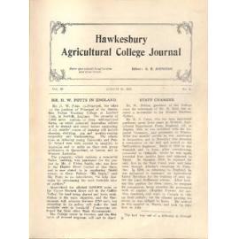 Hawkesbury Agricultural College Journal (Vol.22, No.5) August 1925