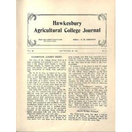 Hawkesbury Agricultural College Journal (Vol.22, No.6) September 1925