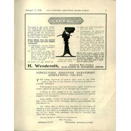 Hawkesbury Agricultural College Journal (Vol.23, No.1) February 1926