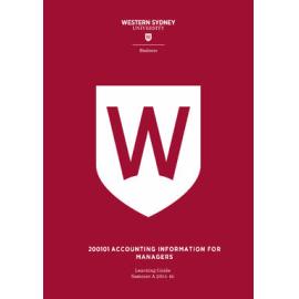Learning Guide - Accounting Information for Managers (200101) - Summer A 2015-2016