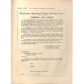 Hawkesbury Agricultural College Journal (Vol.31, No.10) October 1934