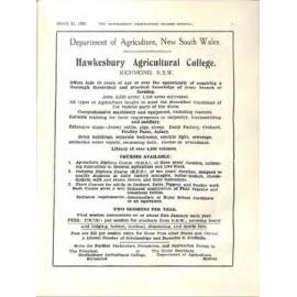 Hawkesbury Agricultural College Journal (Vol.29, No.3) March 1932