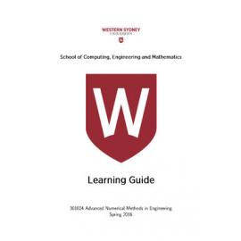 Learning Guide - Advanced Numerical Methods in Engineering (301024) - Spring 2016
