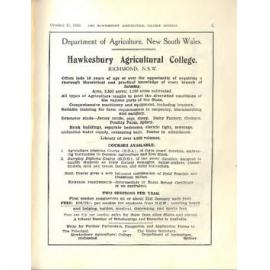 Hawkesbury Agricultural College Journal (Vol.29, No.10) October 1932