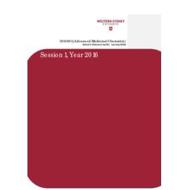 Learning Guide - Advanced Medical Chemistry (300891) - 1H 2016