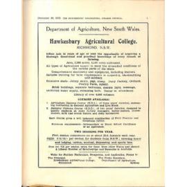 Hawkesbury Agricultural College Journal (Vol.30, No.12) December 1933