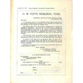 Hawkesbury Agricultural College Journal (Vol.30, No.1) January 1933