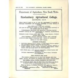 Hawkesbury Agricultural College Journal (Vol.30, No.4) April 1933