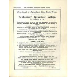 Hawkesbury Agricultural College Journal (Vol.30, No.6) June 1933