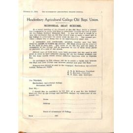 Hawkesbury Agricultural College Journal (Vol.32, No.1) January 1935