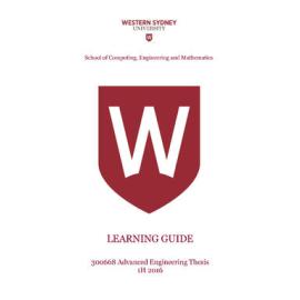 Learning Guide - Advanced Engineering Thesis (300668) - 1H 2016