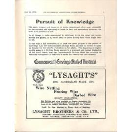 Hawkesbury Agricultural College Journal (Vol.32, No.7) July 1935