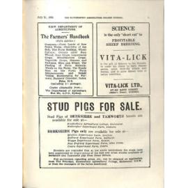 Hawkesbury Agricultural College Journal (Vol.33, No.7) July 1936