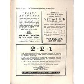 Hawkesbury Agricultural College Journal (Vol.33, No.8) August 1936