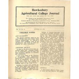 Hawkesbury Agricultural College Journal (Vol.45, No.10) October 1948