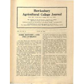 Hawkesbury Agricultural College Journal (Vol.45, No.6) June 1948
