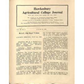Hawkesbury Agricultural College Journal (Vol.45, No.8) August 1948