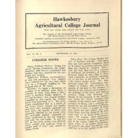 Hawkesbury Agricultural College Journal (Vol.45, No.9) September 1948