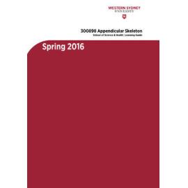 Learning Guide - Appendicular Skeleton (300898) - Spring 2016