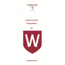 Learning Guide - Academic English (700056 / 900021) - The College Term 1 2016