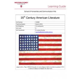 Learning Guide - 20th Century American Literature (102099) - Autumn 2016